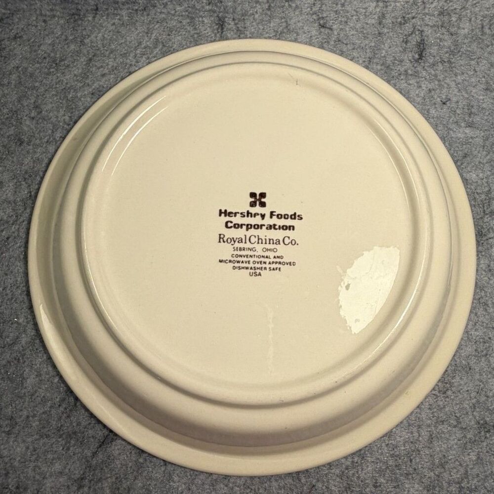 Hershey's Classic Chocolate Cream Pie Plate Royal China Co Sebring Ohio